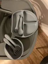 Tazón para bebé, cuchara, tenedor, vajilla de silicona con mango para niños, tazón de silicona para bebé, alimentación para el almuerzo, 28