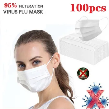 100Pcs Wholesale 3-Layers Masks Disposable Ear-loop Face Mouth Masks Dust-Proof Personal Protective Face Mask White Ear Loop
100Pcs Wholesale 3-Layers Masks Disposable Ear-loop Face Mouth Masks Dust-Proof Personal Protective Face Mask White Ear Loop