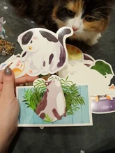 Tarjeta de gato pintado a mano, Gato pintado a mano, estilo grafiti, Linda en forma de Animal