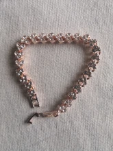 Pulsera de oro rosa de Color plateado para mujer, colgante de corazón de cristal, pulsera de mujer, joyería fina de Boda nupcial, regalo