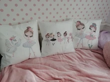 Pillowcase Cushion-Cover Shoes Decorative-Throw Square Ballet Print Home-Decor Cartoon-Style