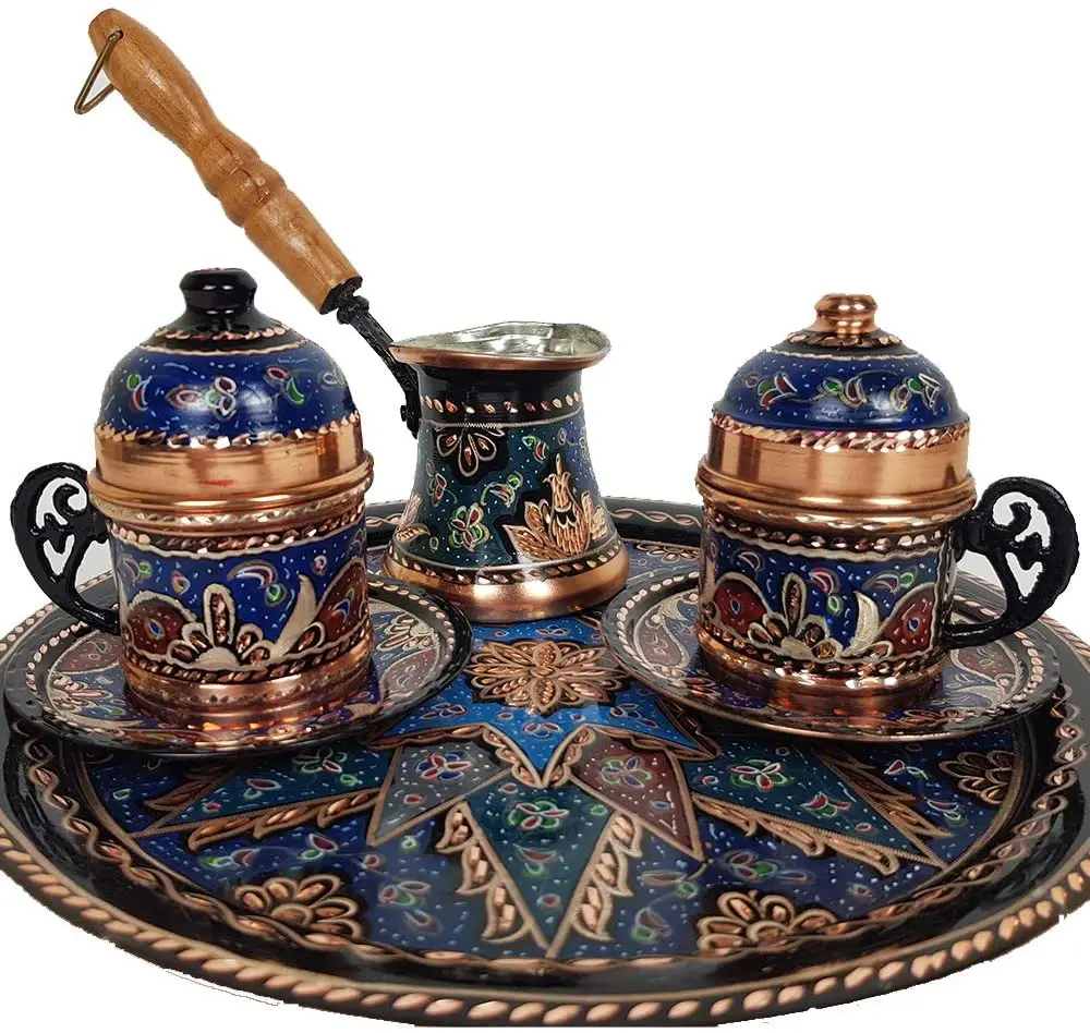 WONDERFUL GORGEOUS Turkish Greek Arabic Moroccan Coffee Espresso Cups Set of 2 - Coffee Pot and Plates Tray Set with Lid and Hol
WONDERFUL GORGEOUS Turkish Greek Arabic Moroccan Coffee Espresso Cups Set of 2 - Coffee Pot and Plates Tray Set with Lid and Hol