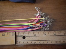 20 unids/lote Real hecho a mano de cuero ajustable trenzado collares de cuerda y amuletos colgantes resultados langosta cierre cuerda cordón 2 mm