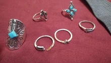 Tocona-Conjunto de 9 anillos bohemios con diseño de Luna y flecha para mujer, Color plata antigua, conjunto de anillos de girasol para mujer, joyería de talla 3304