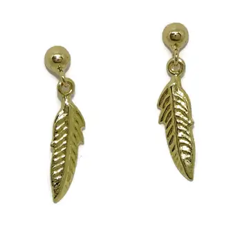 Yellow de 18Ktes feather stud earrings Gold Fashion's with closing pressure
Yellow de 18Ktes feather stud earrings Gold Fashion's with closing pressure