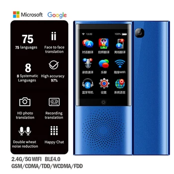 W1 AI Simultaneous Voice Translator 4G Network Multi-language Portable Smart Voice Translator 2.8" Touch Screen 8G Memory
W1 AI Simultaneous Voice Translator 4G Network Multi-language Portable Smart Voice Translator 2.8" Touch Screen 8G Memory