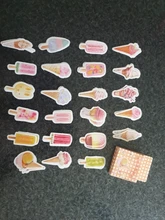 46 unids/lote helado delicioso papel de etiqueta engomada de la etiqueta engomada Diy diario Scrapbooking etiqueta engomada de la etiqueta