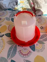 1 Kg de pollo bebedor y comedero para gallinas coop suministros de alimentación aves de corral bebederos automáticos tipo fuente de animales de granja alimentador