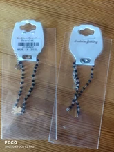 Pulsera de acero inoxidable con forma de trébol de oro rosa para mujer, brazalete de cuentas de cristal negro, joyería 2020