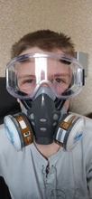 Mascarilla profesional de media cara para polvo de Gas, gafas de seguridad de visión amplia, Cartucho de filtración de carbono para pulverizar pintura, trabajo seguro
