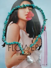 Simulación de perlas estilo barroco collar Simple con colgante diseño de piedra verde salvaje elegante encanto collar de la letra inicial para la joyería de las mujeres