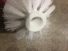 Escobilla limpieza inodoro, cabezal blanco, herramienta de baño, 1 reemplazo para PC, buena calidad, la mejor promoción