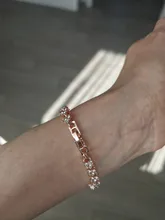 Pulsera de oro rosa de Color plateado para mujer, colgante de corazón de cristal, pulsera de mujer, joyería fina de Boda nupcial, regalo