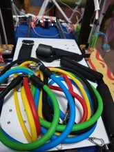 Bandas de resistencia para tirar de la cuerda, conjunto deportivo para hacer ejercicio, bandas elásticas de goma para entrenamiento en casa, gimnasio elástico de entrenamiento