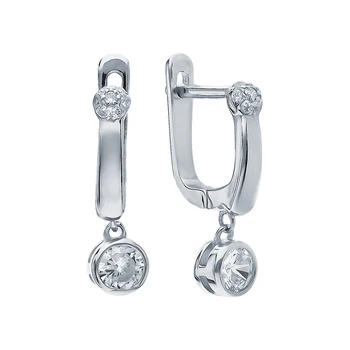 Silver earrings with cubic zirconia sunlight sample 925 
Silver earrings with cubic zirconia sunlight sample 925