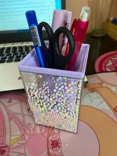 Estuche de lápices creativo de gran capacidad para escritorio, soporte para bolígrafos transparente, decoración, almacenamiento