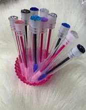 50 Uds pestaña reutilizable brocha de tubo para la extensión de pestañas varas para máscara de pestañas desechables cepillo de cejas con aplicador de pestañas cepillos