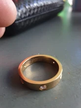 Anillo de acero inoxidable para mujer, sortija de oro rosa para parejas, tornillos Phillips de cristal a la moda, regalos dorados, accesorios para mujer