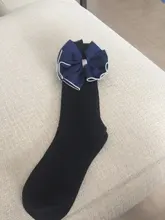 Calcetines hasta la rodilla para niños y niñas, pajarita grande chicas, moda de algodón, alta calidad, invierno, novedad