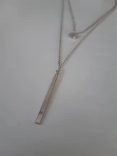 Collar de doble capa de Plata de Ley 925, redondo brillante, circón completo, collares con colgantes largos, regalo para niña, accesorios finos NK062