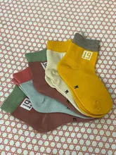 Calcetines de algodón con dibujos animados para niños y niñas, medias de moda, tallas 1, 2, 3, 4, 5, 6, 7, 8, 9 años, 5 pares, KF055