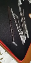 Pinzas electrónicas industriales antiestáticas, juego de herramientas manuales de reparación para teléfono, rectas y curvadas, punta de precisión, de acero inoxidable