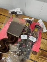 Aliafee destacar de color Ombre pelo mechones con Frontal P4/30 de la onda del cuerpo del Remy extensiones de cabello humano mechones con 13x4 Frontal de encaje