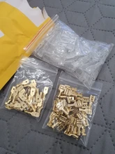 Spade Crimp Wire-Wrap-Connector Terminals-Sleeve AWG for 22-16 Female 200pcs/50pairs