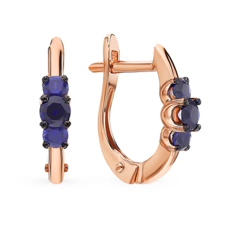 Gold earrings with sapphires sunlight sample 585
Gold earrings with sapphires sunlight sample 585
