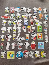 Pegatina de Snoopy de dibujos animados, Grafiti de manualidades, Skateboard, Maleta, guitarra, equipaje, portátil, teléfono, juguete clásico, 54 Uds.