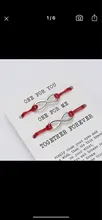 2 unids/set uno para ti, uno para mí juntos para siempre amor infinito encanto 8 pulsera cordel rojo pulseras de pareja de amantes deseo joyería