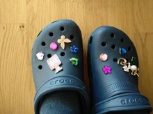 Adornos de diamantes de imitación para decoración de zuecos, Charms de diseñador de marca, regalo JIBZ