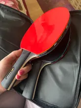 2 unids/lote Tenis de Mesa bate raqueta Control largo corto con raqueta de Ping Pong raqueta conjunto con bolsa