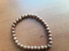 Pulseras elásticas de arena Oro Natural para hombre y mujer, de 6/8/10mm, joyería