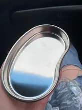 Bandeja de acero inoxidable para tatuajes, placa de flexión de desinfección quirúrgica para tatuaje Dental, cejas, labios, esterilización, tamaño S