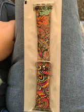 Correa para apple watch 5 4/3/2/1 38MM 40MM, correa de cuero Floral para apple iWatch Series 5 4/3/2/1 42 44MM