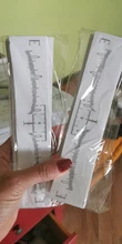Ceja desechable con regla, para dar forma a las cejas pegatina, tatuaje, maquillaje, plantilla de medición, Microblading, 50 Uds.