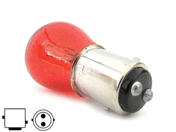 10 PCs halogen lamp S25 P21/5W BAY15D 12V 21/5W red double-filament 
10 PCs halogen lamp S25 P21/5W BAY15D 12V 21/5W red double-filament