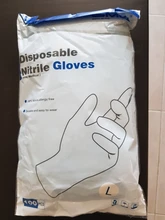 100 unids/lote guantes de nitrilo GMG comida azul grado impermeable alergia libre cocina mecánico laboratorio resistente al aceite SyntheticNitrile