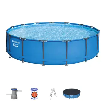 Scaffold round basin 457 х107 cm, 14970 L, steel Pro Max Bestway, item No. 56488
Scaffold round basin 457 х107 cm, 14970 L, steel Pro Max Bestway, item No. 56488