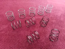 Resorte de compresión pequeño de acero, resorte de presión de retorno mecánico OD de 3mm y 4mm, 0,4x3, 4, 5, 6, 7, 8, 9, 10mm x 5-50mm, 10 Uds.