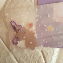 Llaveros de dibujos animados de cereza, Ángel y oso, funda de Metal para auriculares, colgante para chicas, mochila para estudiantes, baratijas de dibujos animados, joyería Kawaii
