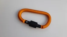 Paracord-Cadena de mosquetones de aluminio de 8cm, Clip de bloqueo rotativo, hebilla de anillo D, llavero, gancho de presión de montaña para acampada, Kit de viaje al aire libre