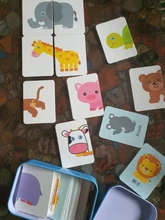 Tarjetas de puzles cognitivos para bebé, juguetes educativos, juego de relacionar, vehículo de dibujos animados, animales frutales, tarjetas didácticas en inglés para niños