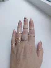 Yobest-Conjunto de anillos Vintage bohemios para mujer, juego de sortijas geométricas con forma de media Luna Dorada para mujer, conjunto de anillos con personalidad de cristal, regalo de joyería para fiesta