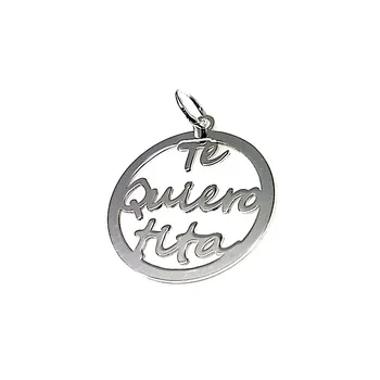 Pendant 925 Sterling silver m woman 27mm. I LOVE YOU TITA round openwork smooth manufacture laser
Pendant 925 Sterling silver m woman 27mm. I LOVE YOU TITA round openwork smooth manufacture laser