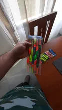 Pesca flota conjunto de 10 unids/lote Bobber pesca luz palo flota fluctúan tamaño de Mezcla Color flotar boya para accesorios de pesca