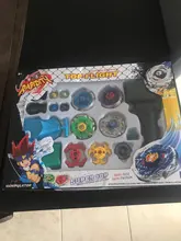 Beyblades-Juguetes de fusión de metales, Juego de piezas giratorias con lanzadores duales