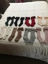 Calcetines de algodón para bebé, niño y niña, medias de hasta la rodilla para recién nacido, medias elásticas con lazo de algodón sólido para otoño e invierno, calentador de piernas de 0 a 3 años