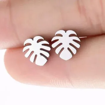 Cute Tropical Leaf Stud Earrings Stainless Steel Rose Gold Small Monstera leaf Earings Fashion Jewelry Best Friend Gifts Bijiux
Cute Tropical Leaf Stud Earrings Stainless Steel Rose Gold Small Monstera leaf Earings Fashion Jewelry Best Friend Gifts Bijiux